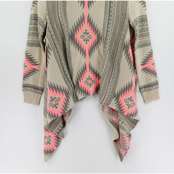 Dreamers Tribal Cardigan Womens S-M Pink Open Front Southwestern - Picture 10 of 16